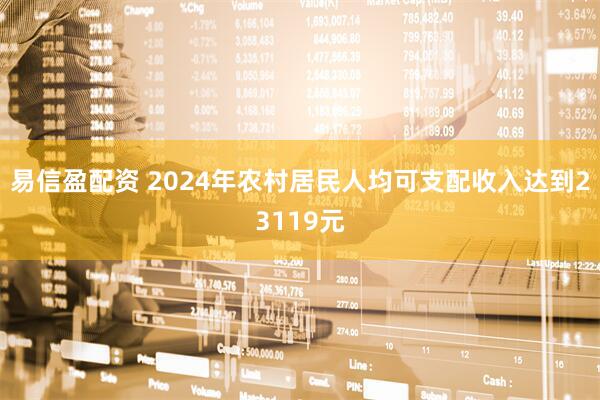 易信盈配资 2024年农村居民人均可支配收入达到23119元